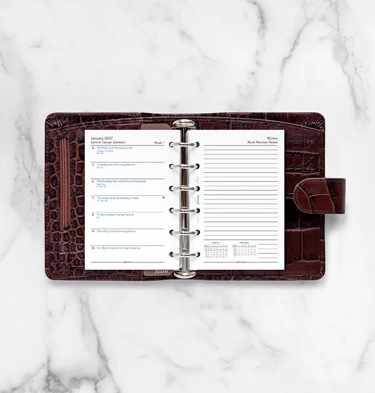 Filofax Classic Pocket recharge semaine par page 2027