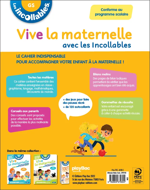 Les Incollables Vive la maternelle Grande section cahier maternelle