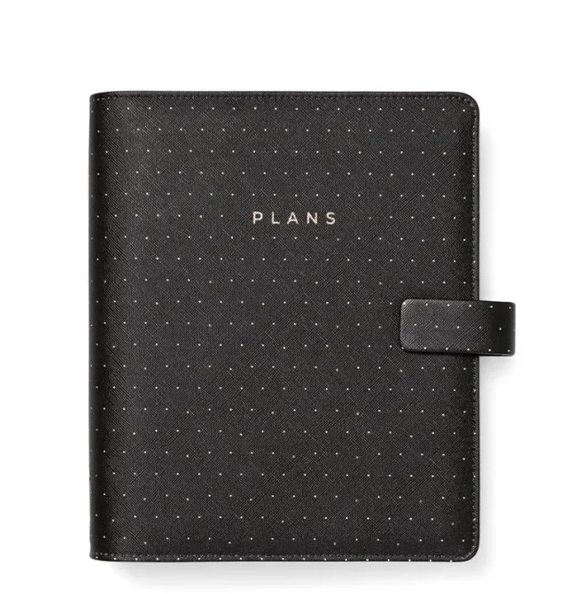Filofax Moonlight organiseur A5 noir détails dorés