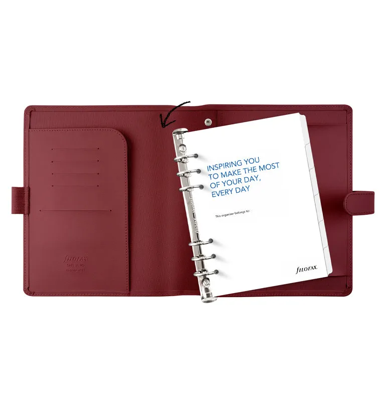 Filofax Saffiano organiser A5 modulaire Dark Cherry cuir