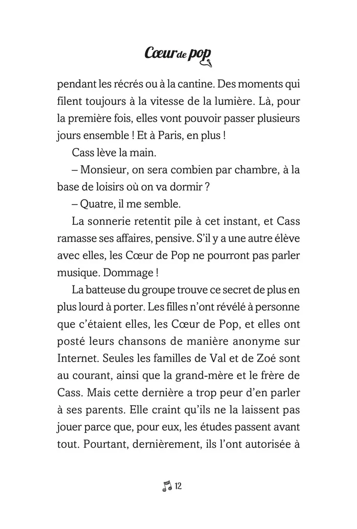 Frigobloc Coeur de Pop Trois filles à Paris Tome 3 roman 8-12 ans