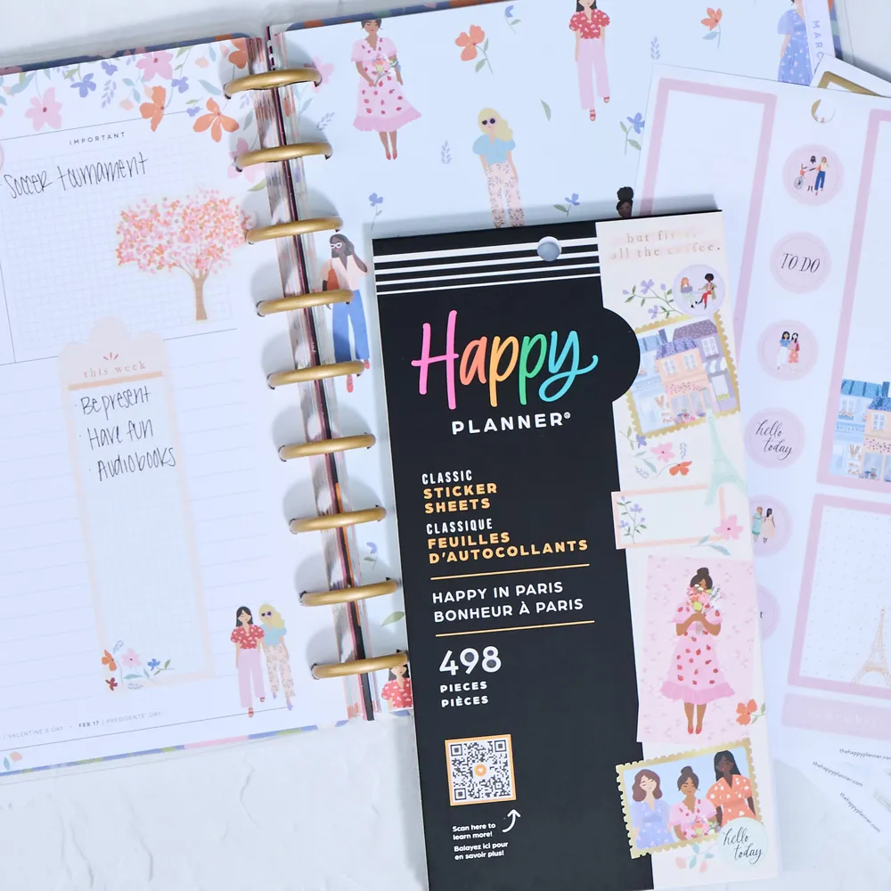 Happy Planner Happy in Paris stickers value pack 498 pièces