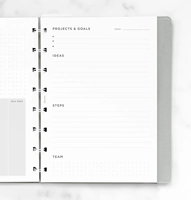 Filofax Projects Goals recharge carnet A5 56 feuilles