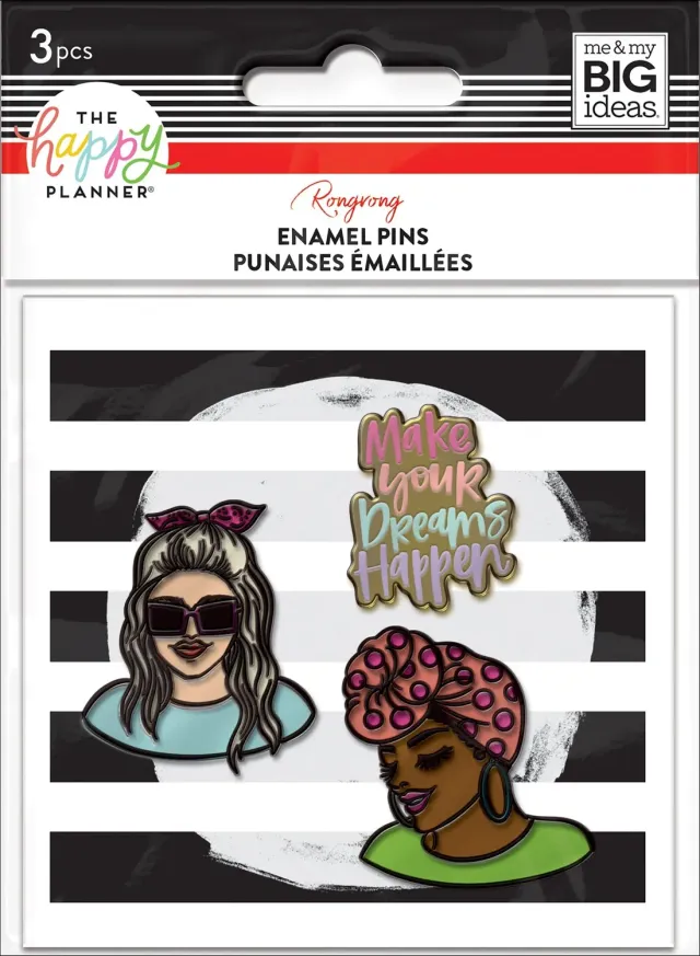 Happy Planner Rongrong Make Your Dreams pins émaillés x3