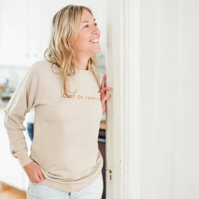 Les Belles Combines Chef de famille chandail unisexe coton