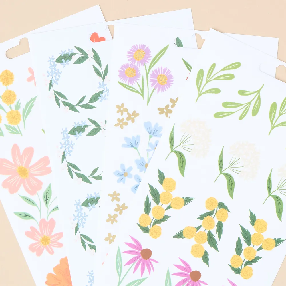 Happy Planner Blooming Bouquet stickers 10 feuilles florales