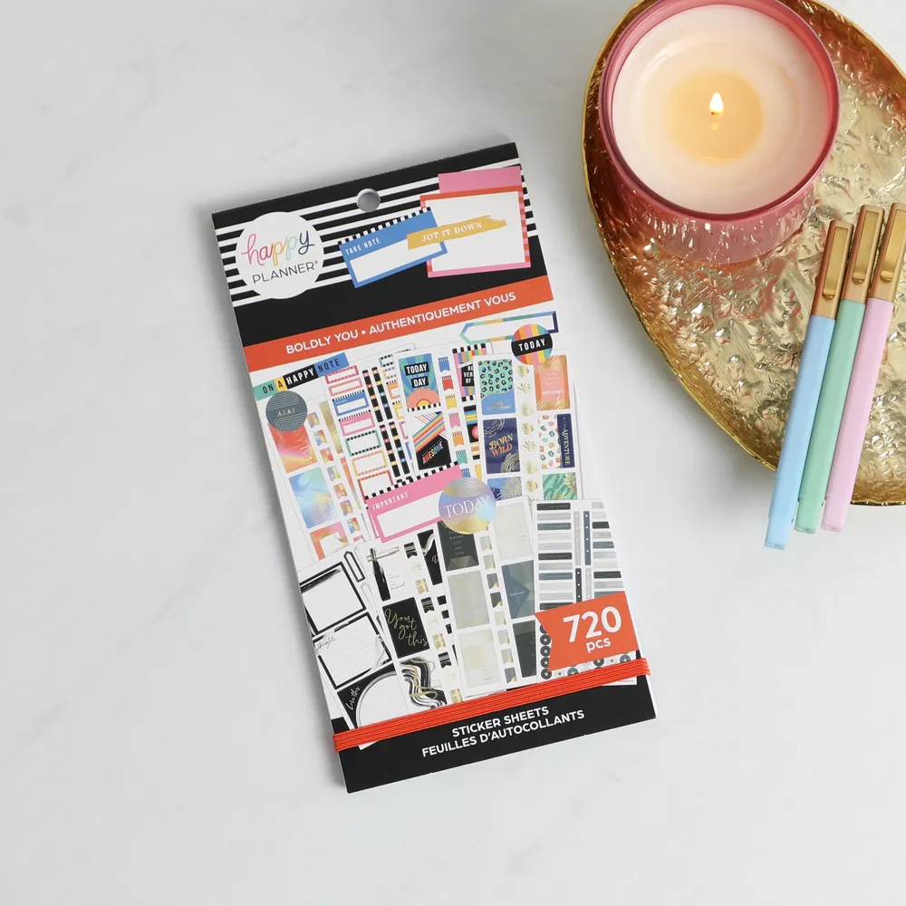 Happy Planner Boldly You stickers Classic 720 motivation