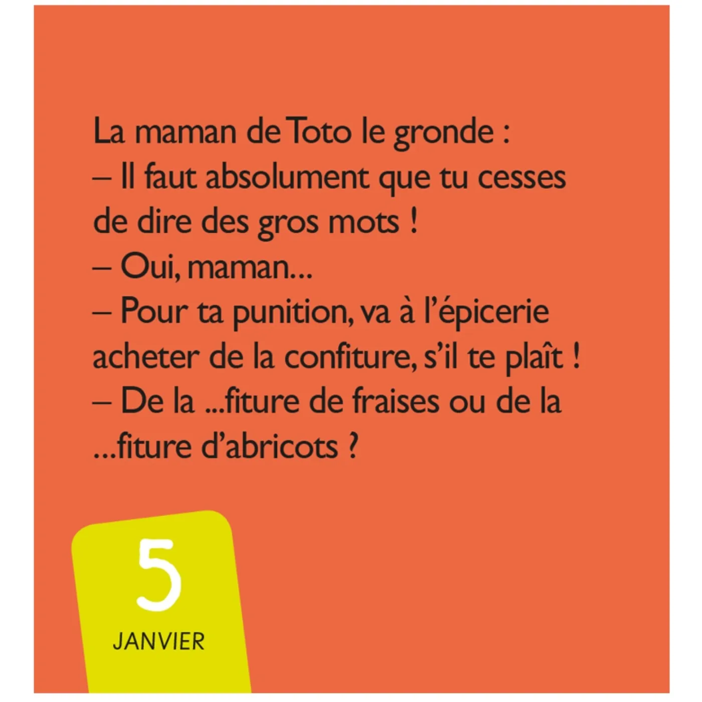 Frigobloc 365 blagues de Toto mini calendrier humour