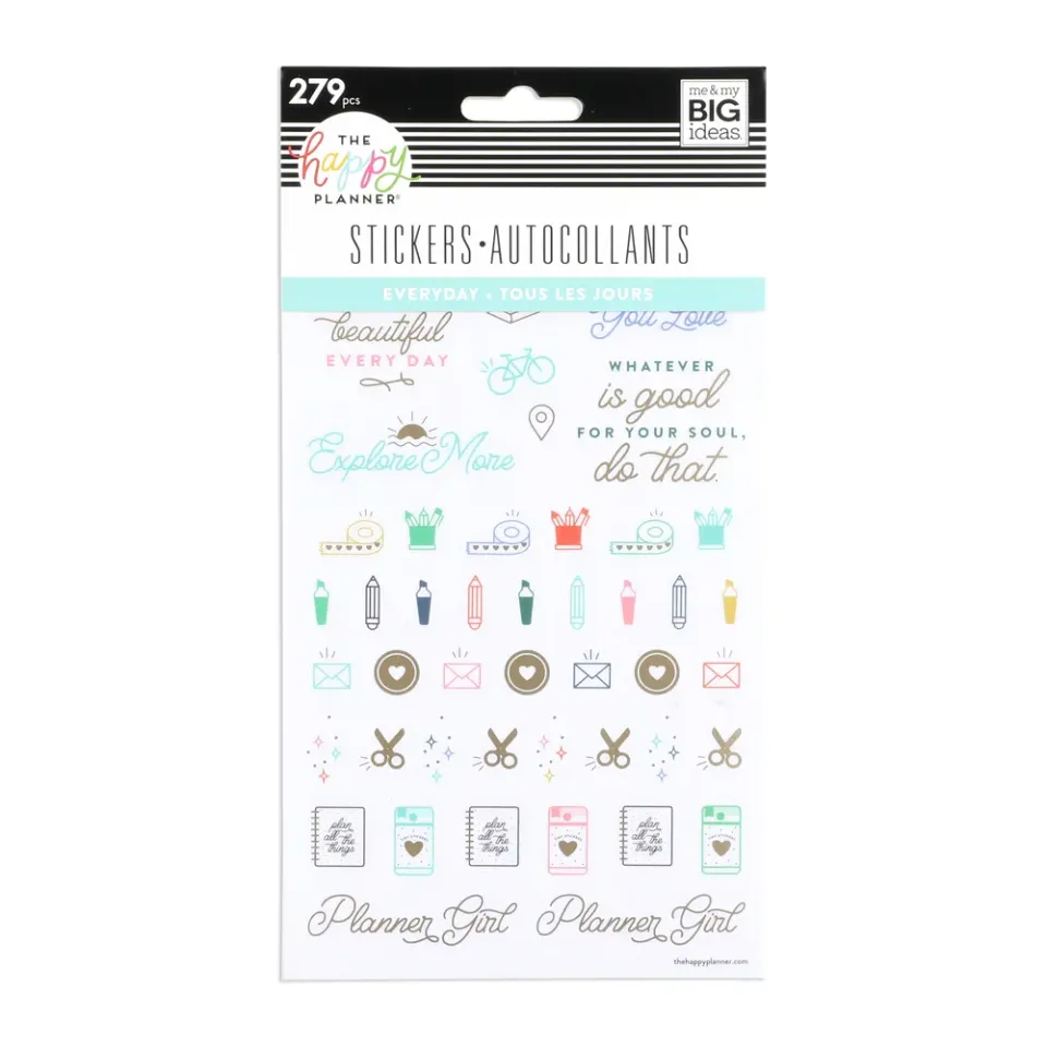 Happy Planner Archetypes stickers 5 planches 279 icônes