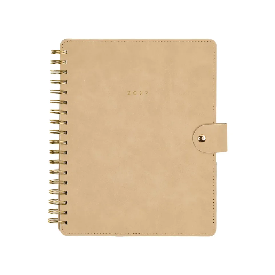 Happy Planner Citrine Mocha agenda spirale 2027 Classic 12 mois