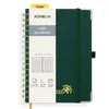 Poprun WH145L carnet spiral ligné vert foncé 15x21,5 cm