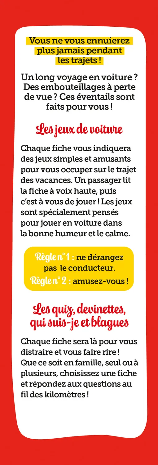 Les Incollables Jeux de voiture éventails 7 à 77 ans