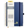 Poprun WH145S carnet spiral quadrillé bleu marine 15x21,5 cm