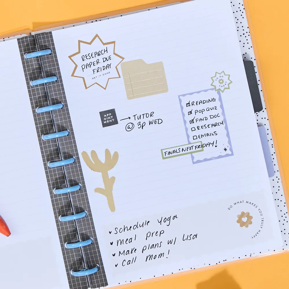 Happy Planner Quirky Plans recharge classic 40 feuilles pointillé