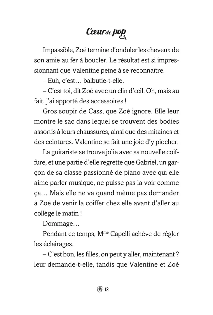 Frigobloc Coeur de Pop Tome 2 Première chanson roman 8-12 ans