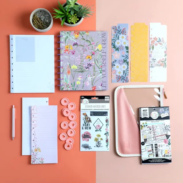 Happy Planner Spring Botanicals bundle carnet stickers floral