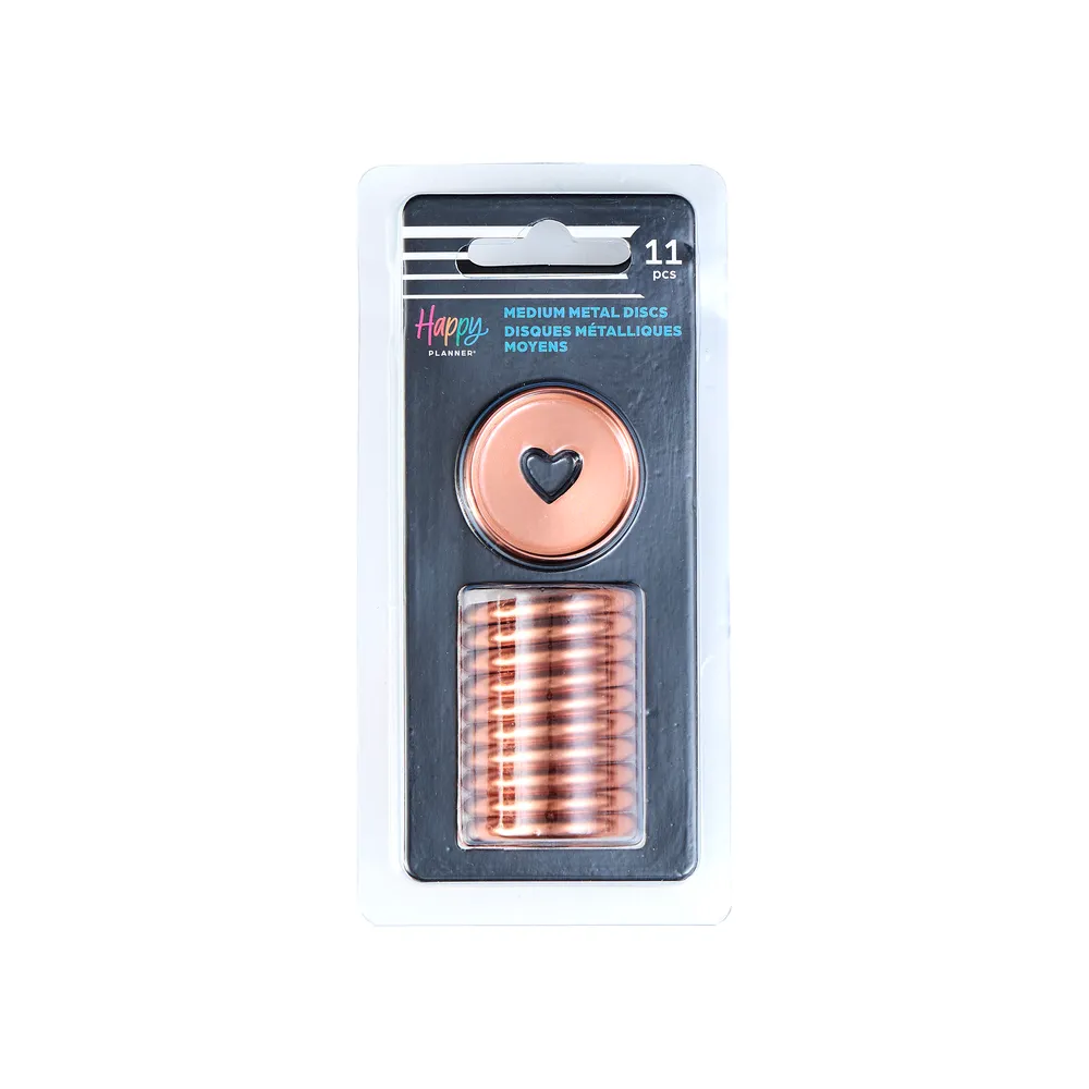 Happy Planner Copper lot 11 disques métal Medium cuivre
