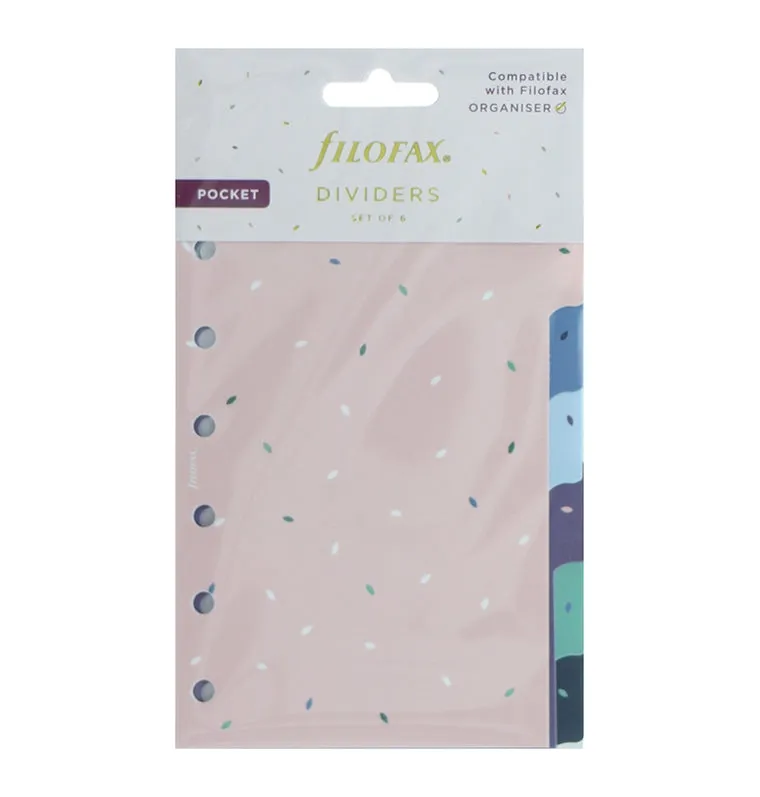 Filofax Garden intercalaires Pocket couleur 6 onglets