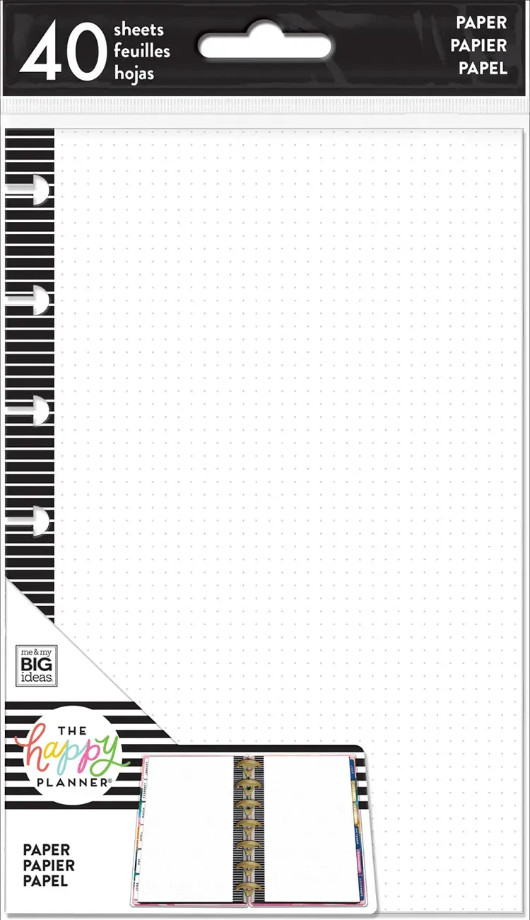 Happy Planner Mini papier notes pointillés 40 feuilles