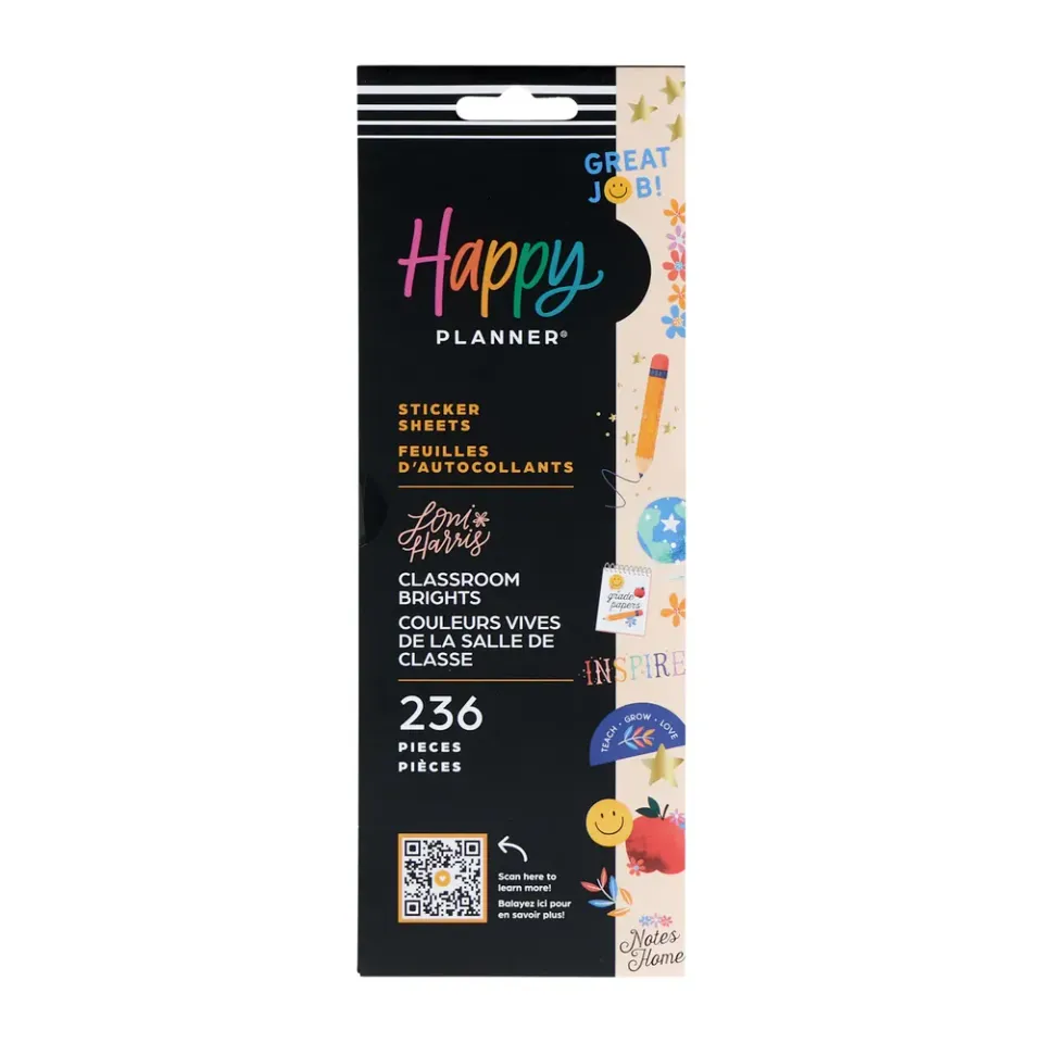 Happy Planner Classroom Brights stickers maîtresse 236