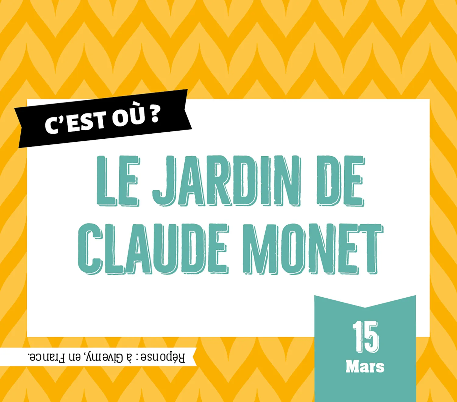 Frigobloc C'est Où ? calendrier quiz chevalet 365 jours