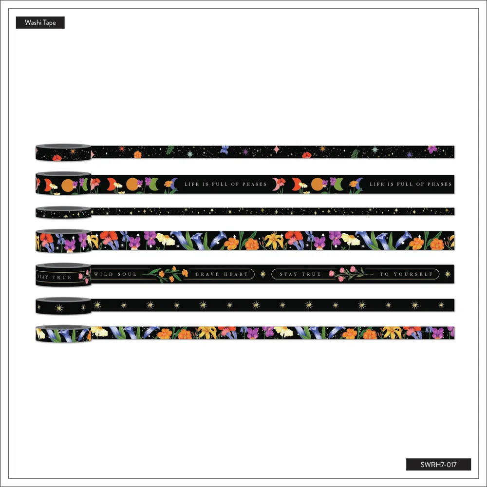Happy Planner Grounded Magic washi tape floral lot de 7
