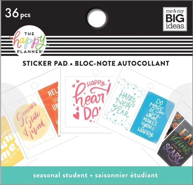 Happy Planner Seasonal Tiny Sticker Pad Holidays autocollants 20 feuilles