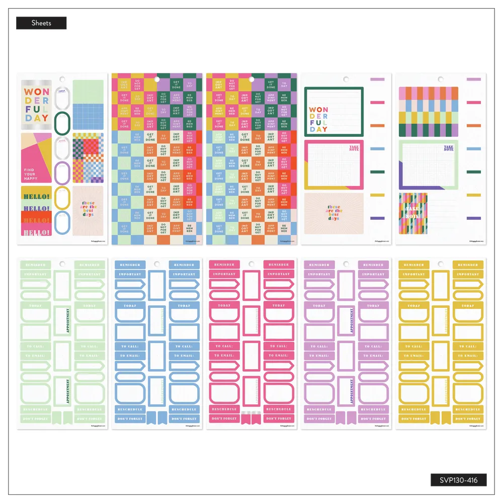 Happy Planner Building Blocks stickers lot 30 planches