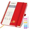 Poprun Bullet Journal WH145D carnet spirale rouge 120g