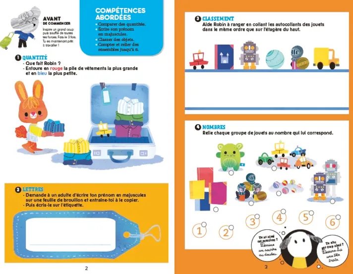 Frigobloc Les Incollables cahier vacances MS vers GS 4-5 ans
