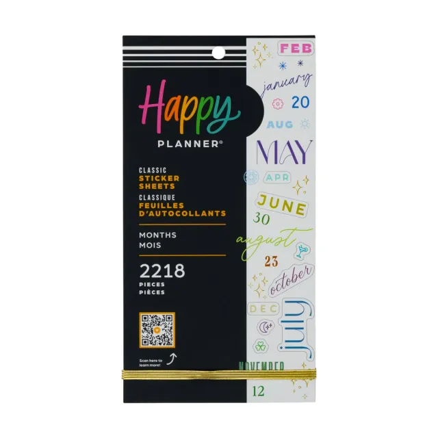 Happy Planner Colorful Months stickers classic 2218 mois