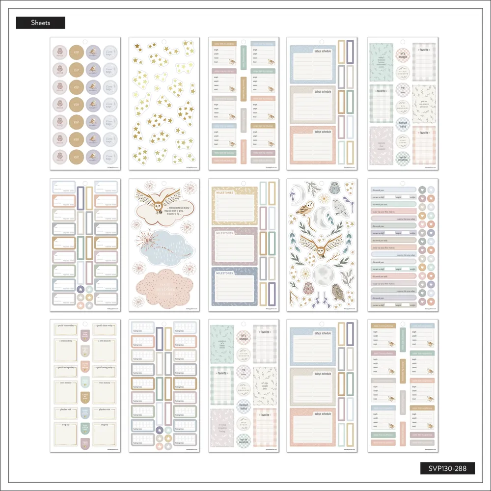 Happy Planner Little Love Baby stickers naissance 780 pièces