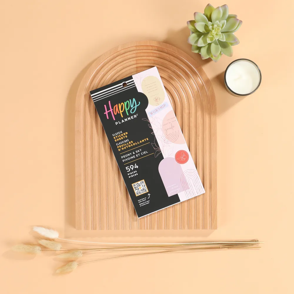 Happy Planner Peony & Sky carnet stickers 594