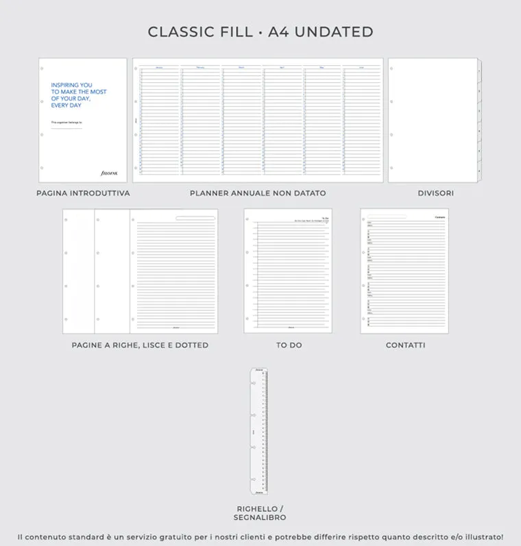 Filofax Finsbury organiseur A4 noir cuir classique