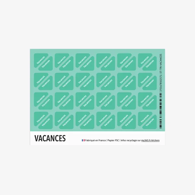 My365 Stickers triangle Vacances autocollants vacances
