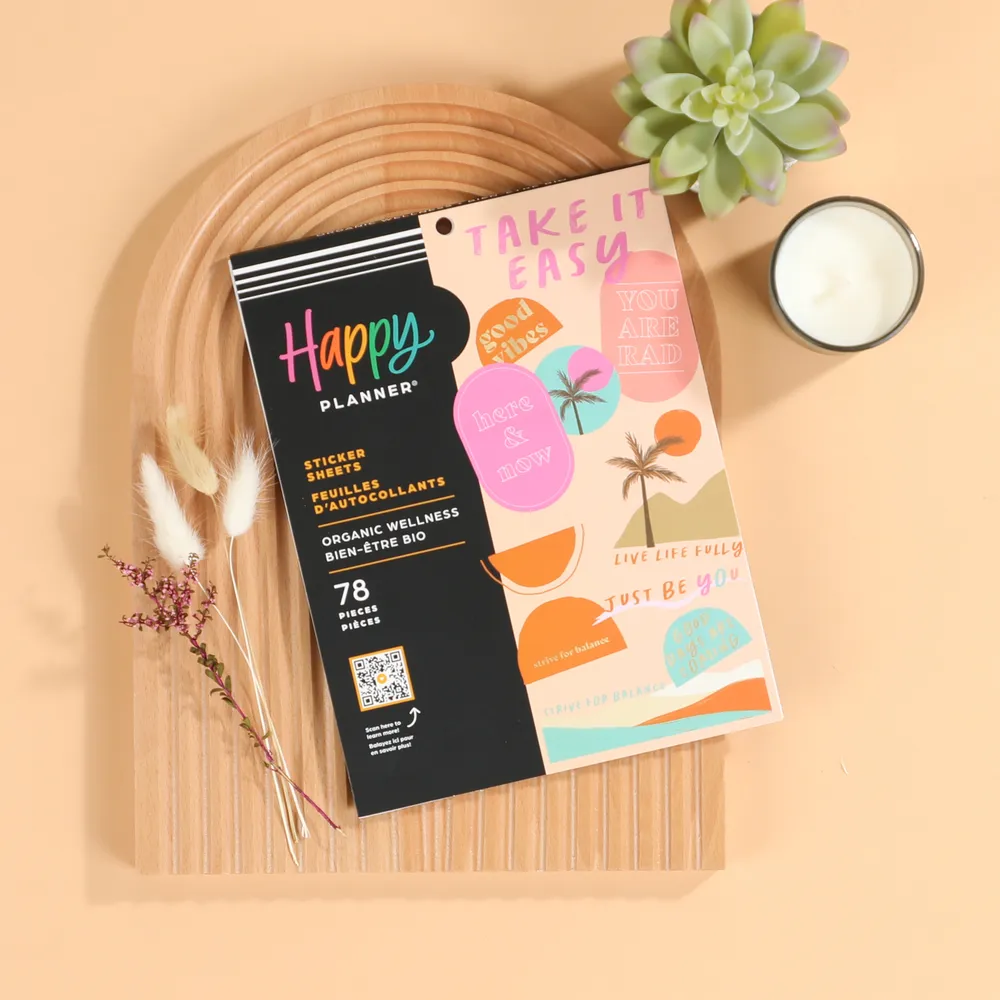 Happy Planner Organic Wellness stickers Large 15 planches 78