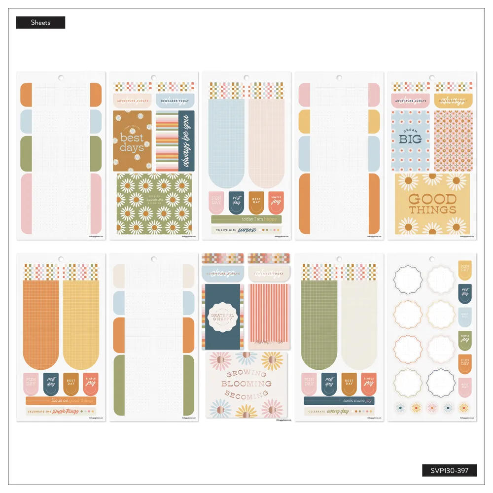 Happy Planner Simple Joys Big stickers 484 pièces