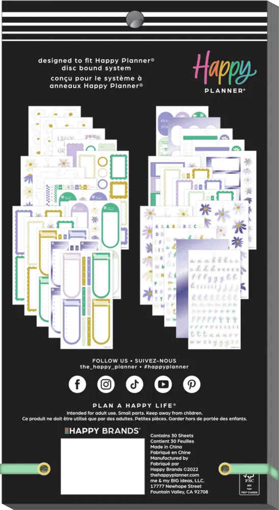 Happy Planner Life Is Sweet carnet stickers 817 motifs colorés
