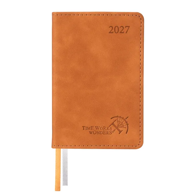 Poprun CELA7-27 mini agenda poche 2027 11,4x7,6 cm marron