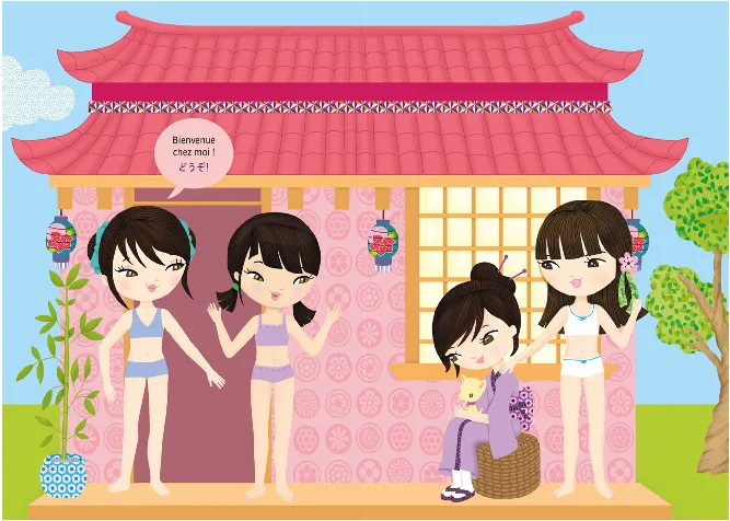 Frigobloc Minimiki Habille Akiko au Japon stickers 300