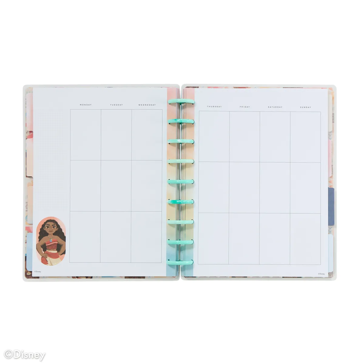 Happy Planner Disney Moana agenda vertical non daté 12 mois