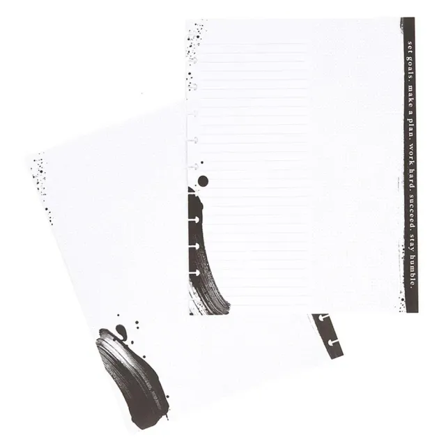 Happy Planner Black White Goals recharge papier Big 40 feuilles