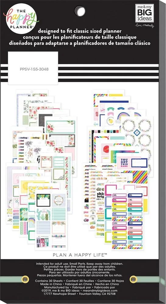 Happy Planner Value Pack stickers horizontal 464 pièces