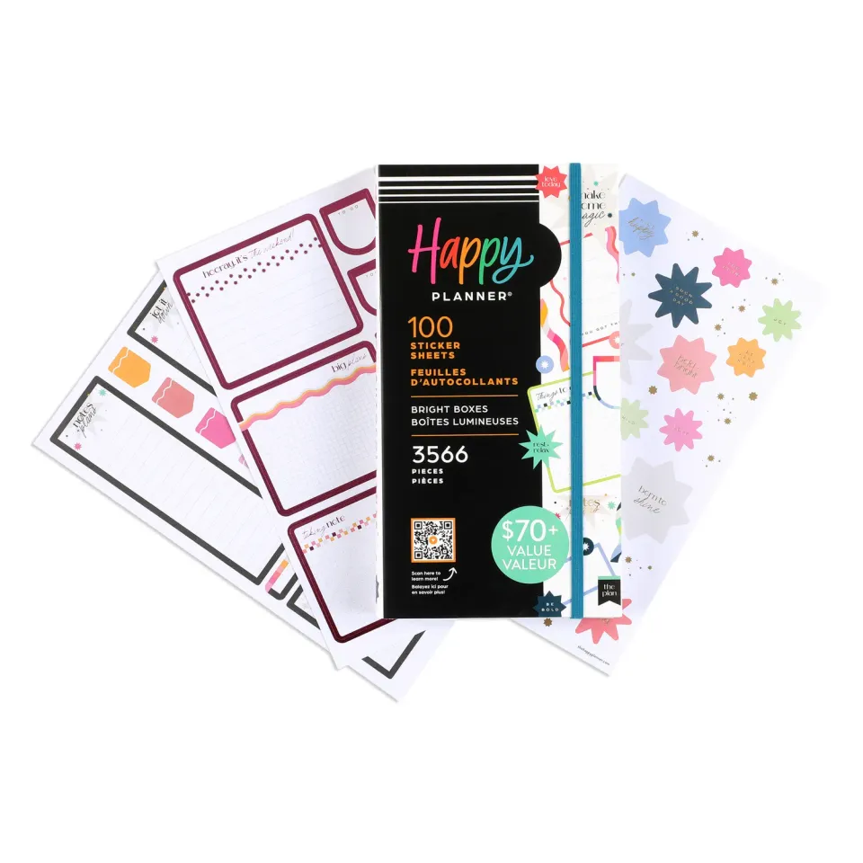 Happy Planner Colorful Boxes méga stickers 3566 stickers