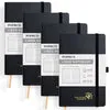 Poprun CH127L lot 4 carnets A5 lignés noirs rigides