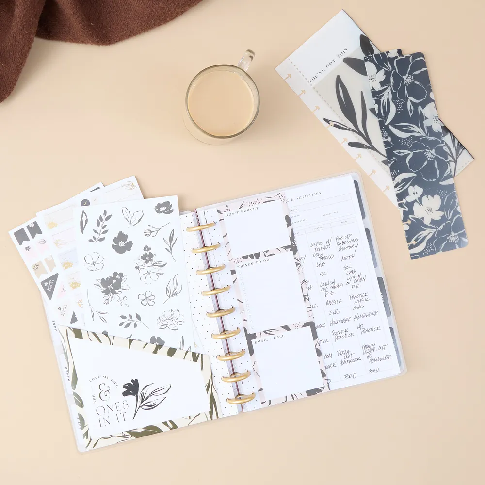 Happy Planner Sketchy Florals Classic pack accessoires parental