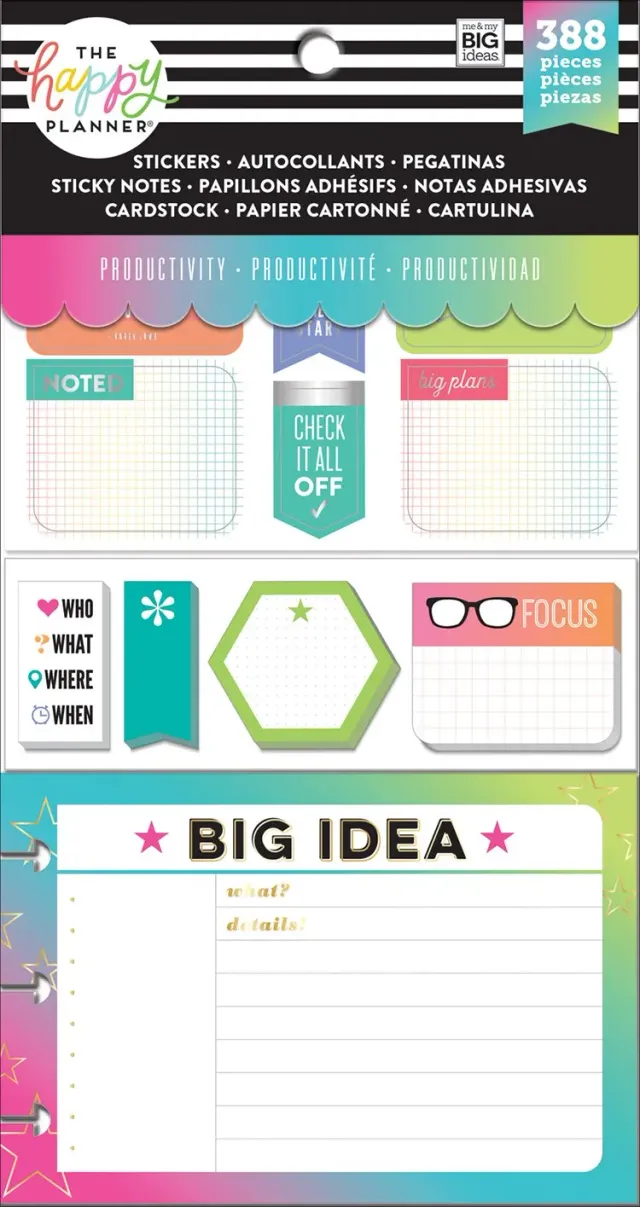Happy Planner Multi Accessory Productivity pack stickers