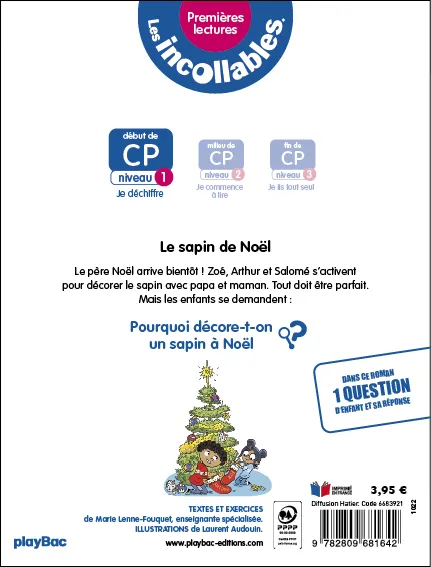 Incollables Premières lectures livre Tome 16 Sapin de Noël Niv 1