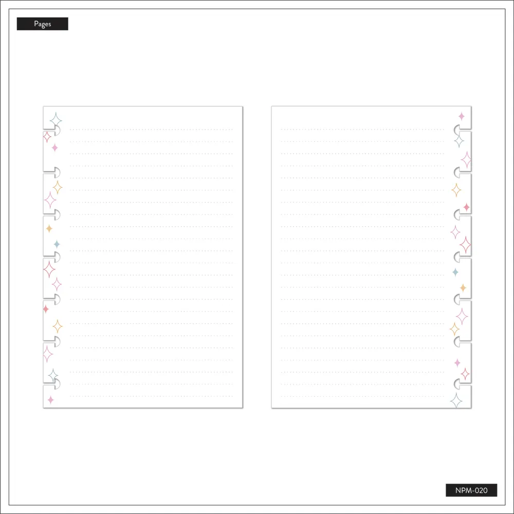 Happy Planner Butterfly Bliss mini carnet pointillé 60 pages