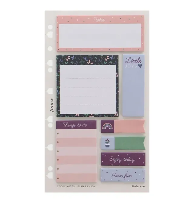 Filofax Garden Sticky Notes bloc autocollant couleurs